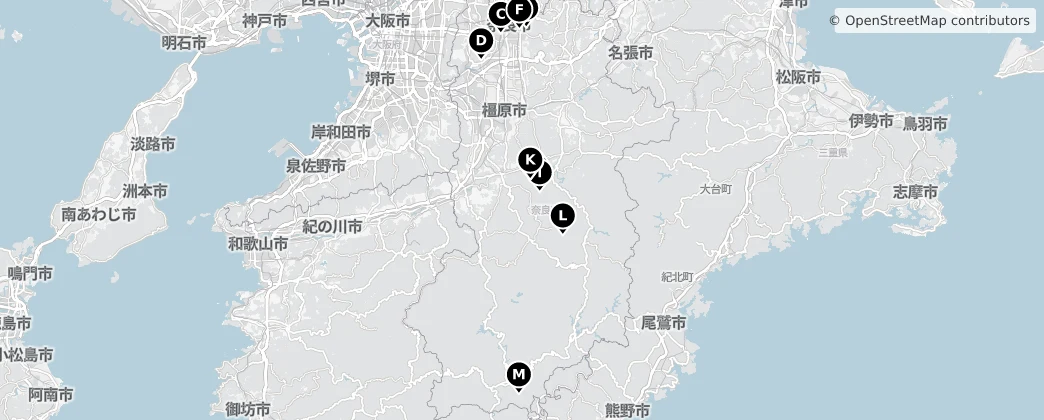 Map of Prefektura Nara