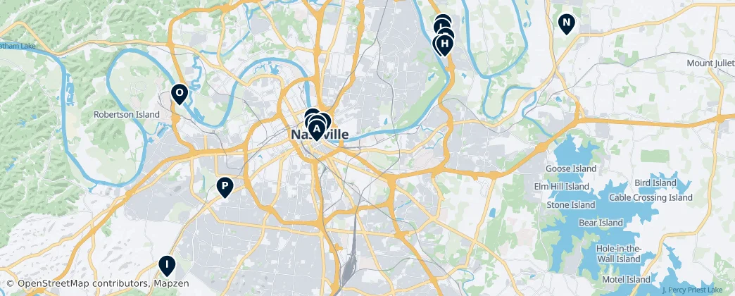 Map of Nashville