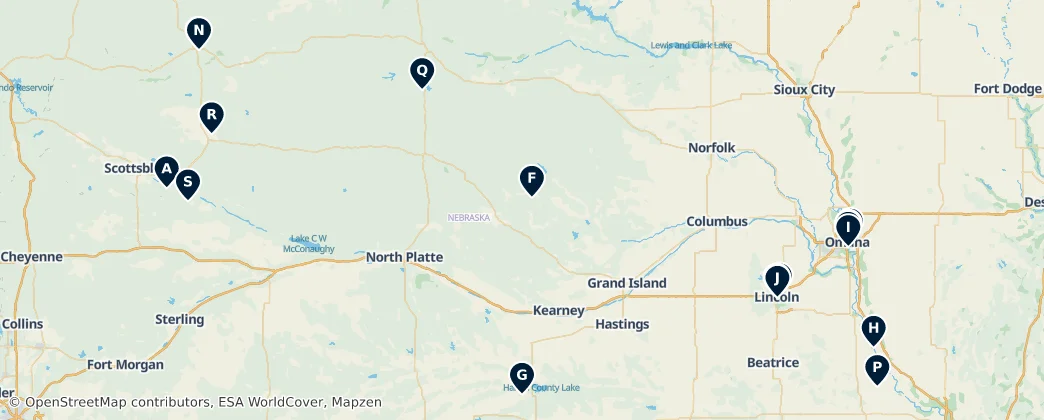 Map of Nebraska