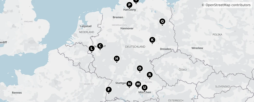 Map of Německo
