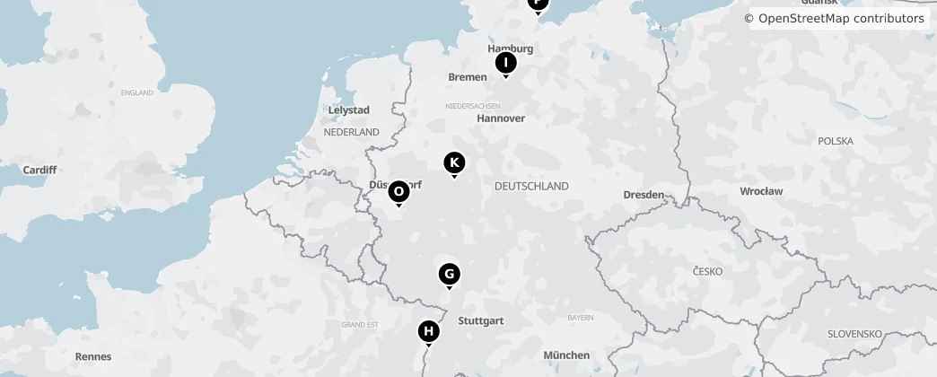 Map of Německo