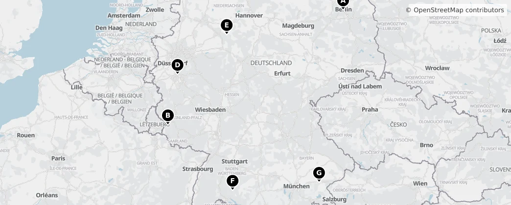 Map of Německo