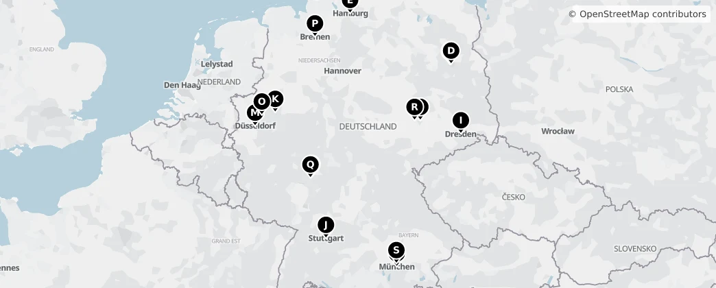 Map of Německo