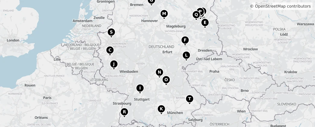 Map of Německo