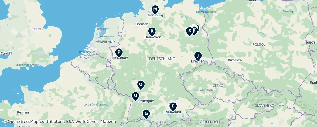 Map of Německo