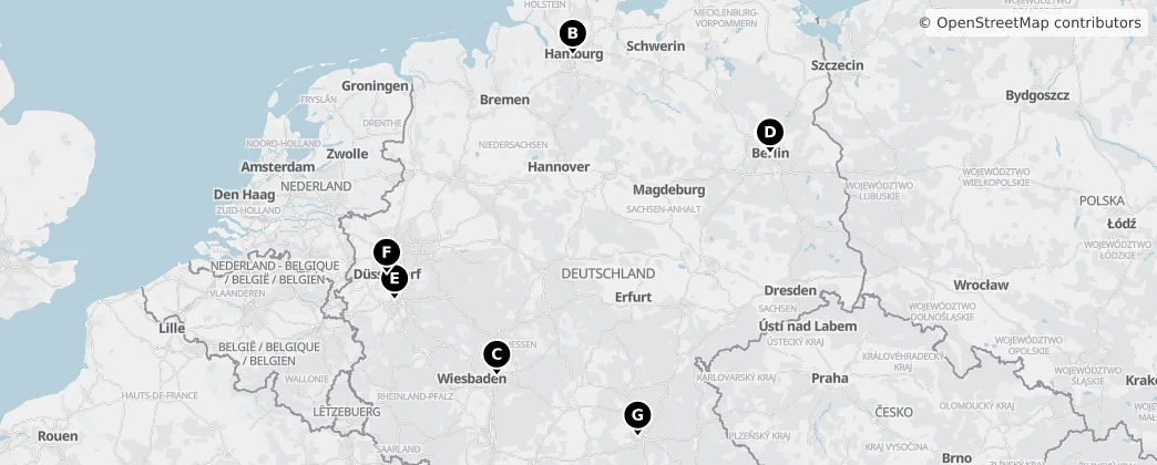Map of Německo