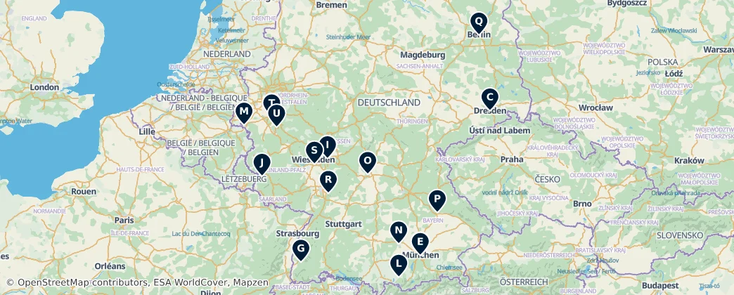 Map of Německo