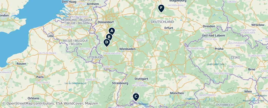 Map of Německo