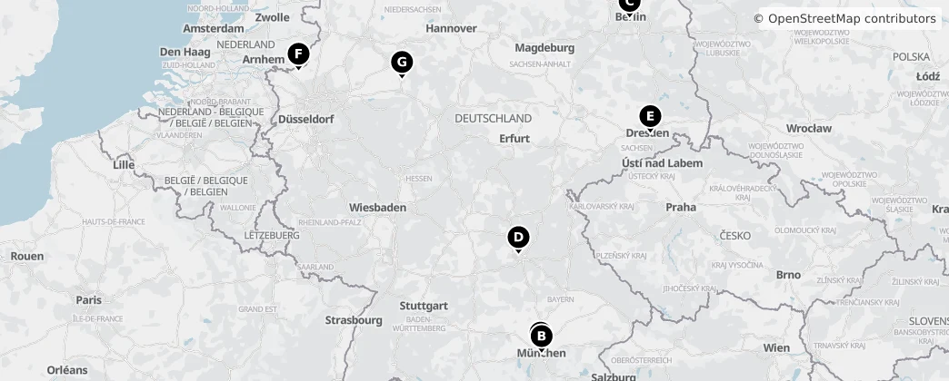 Map of Německo