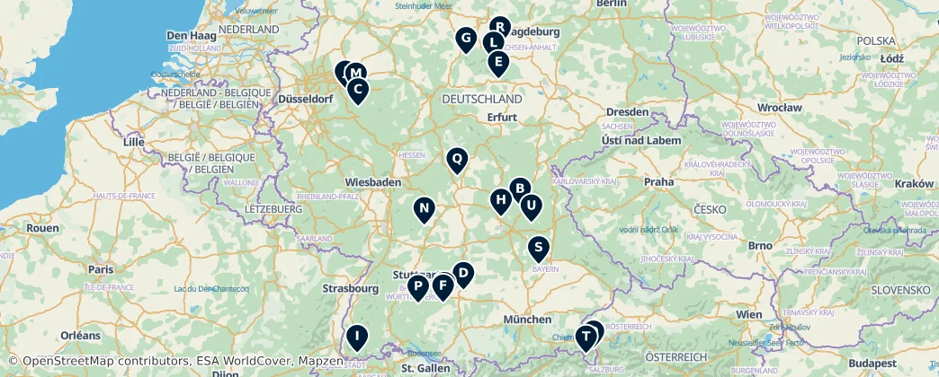 Map of Německo