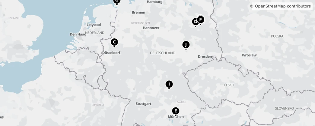 Map of Německo