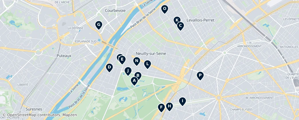 Map of Neuilly-sur-Seine