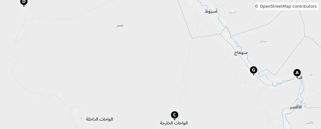 Map of Al-Vádí al-Gadíd