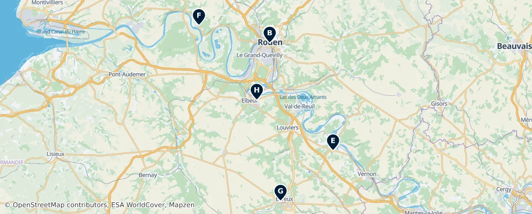 Map of Normandie
