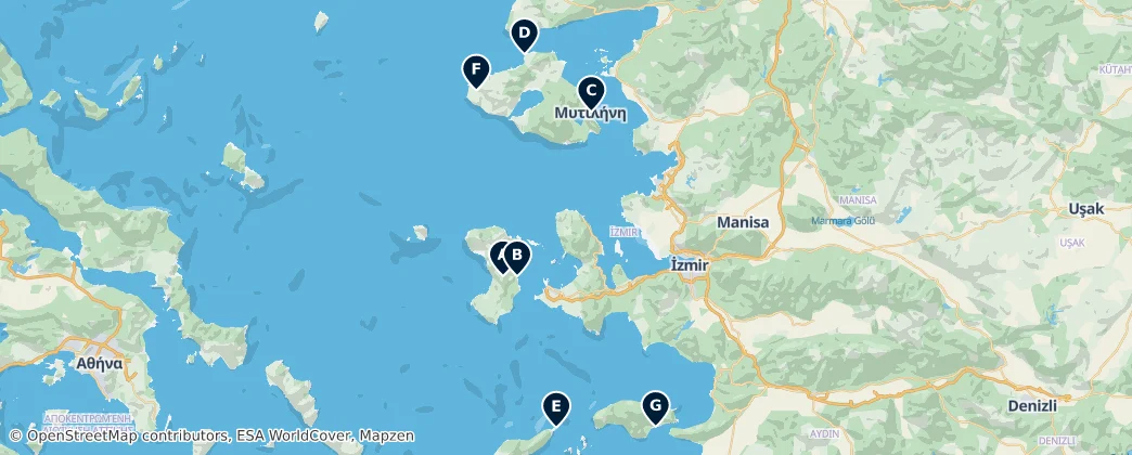 Map of Severní Egeis