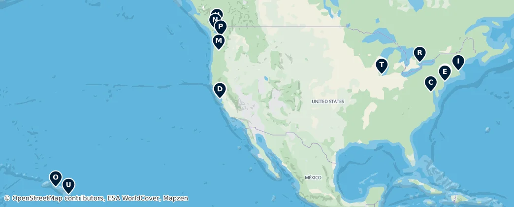 Map of Severní Amerika