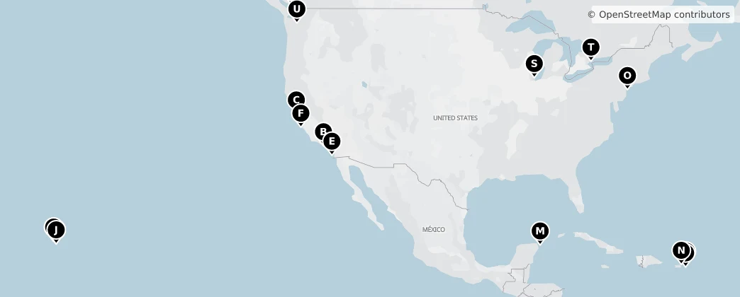 Map of Severní Amerika