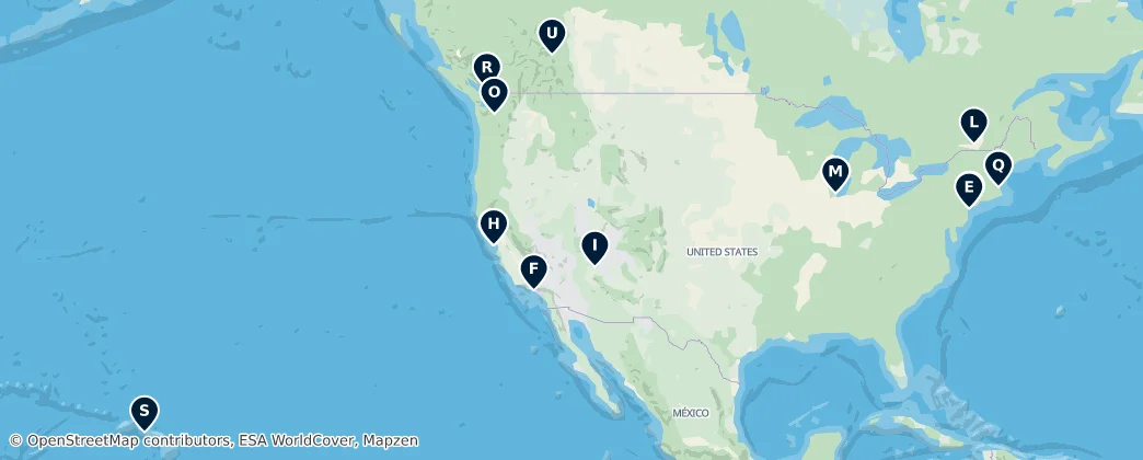Map of Severní Amerika