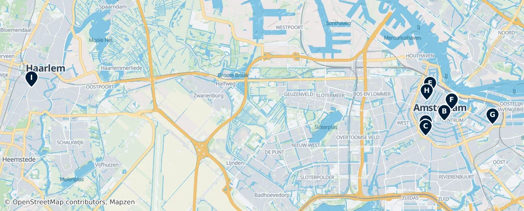 Map of Severní Holandsko