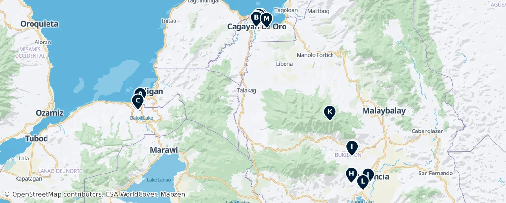 Map of Northern Mindanao