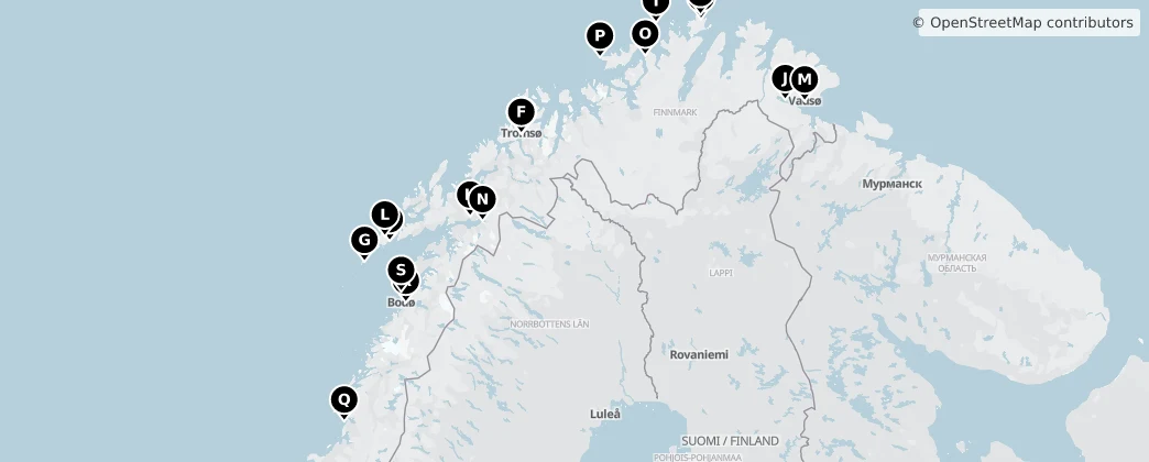 Map of Nord-Norge