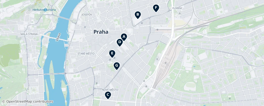 Map of Nové Město