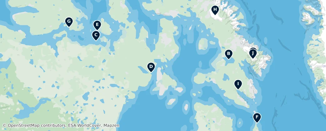 Map of Nunavut