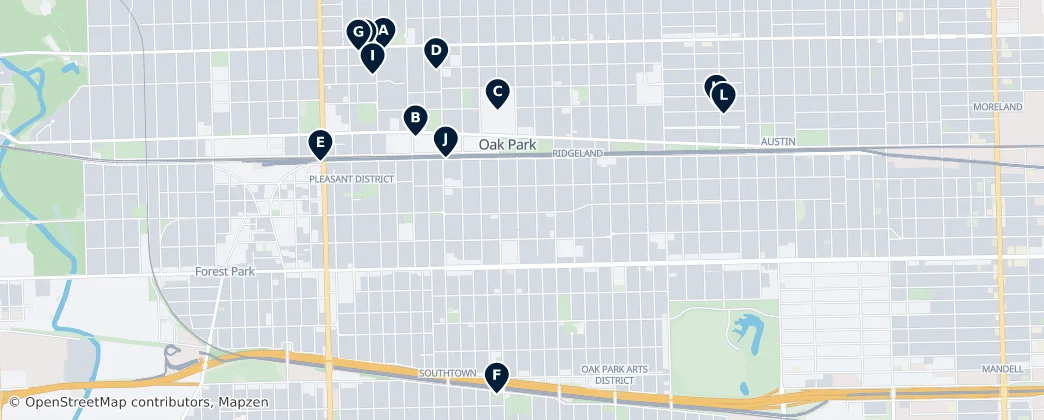 Map of Oak Park