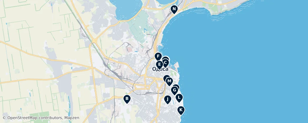 Map of Oděsa