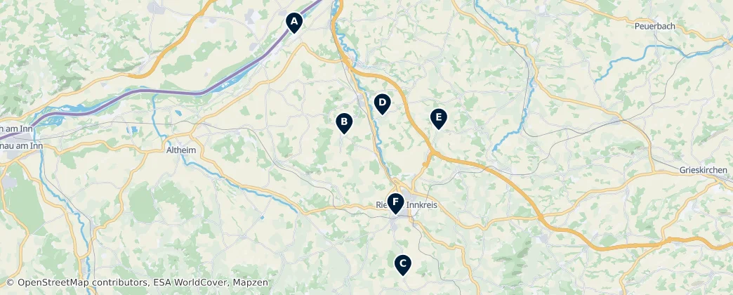 Map of Ried im Innkreis