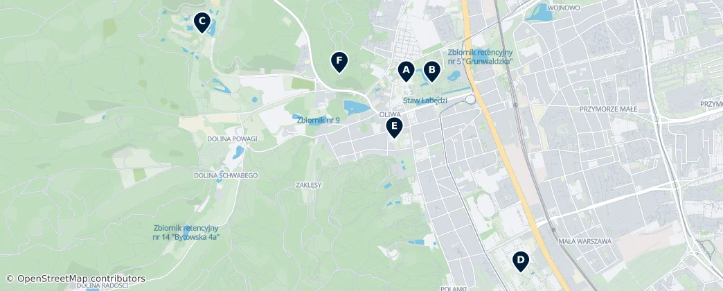 Map of Oliwa