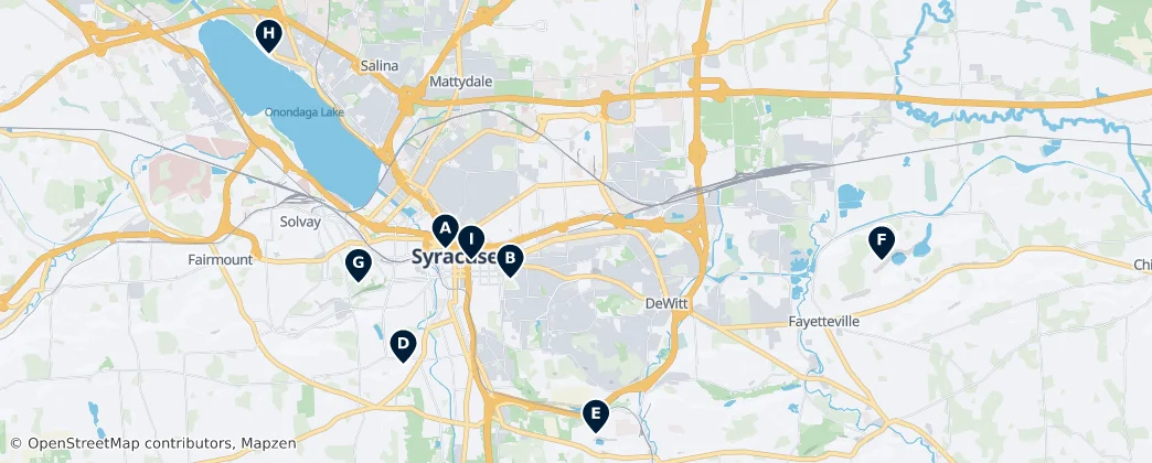 Map of Onondaga County