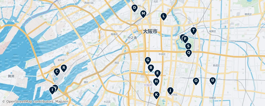 Map of Ósaka