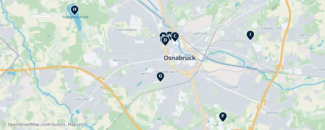 Map of Osnabrück