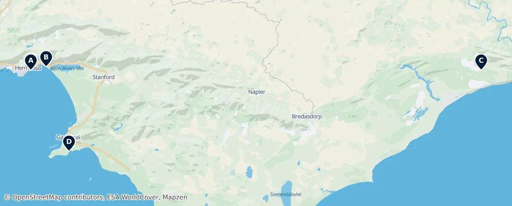 Map of Overberg District Municipality