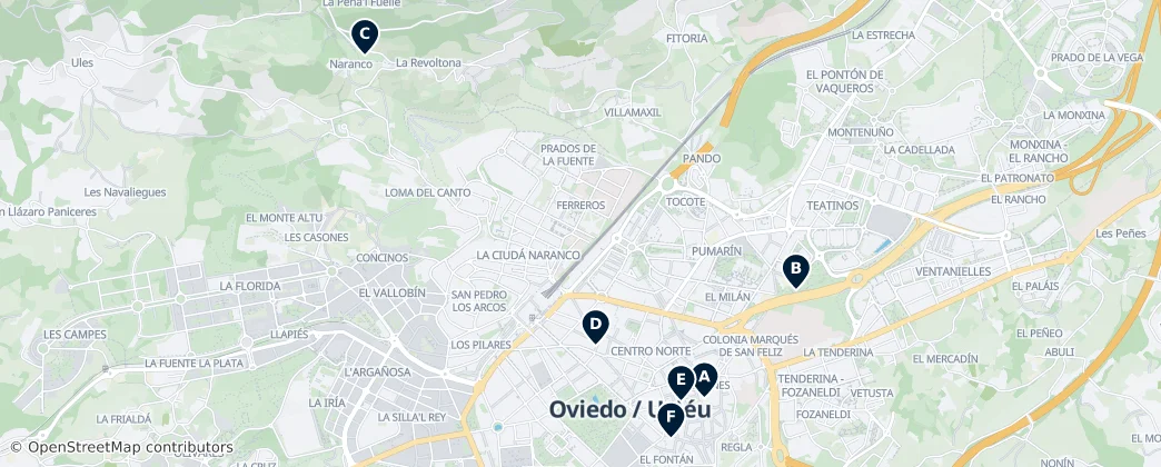 Map of Oviedo