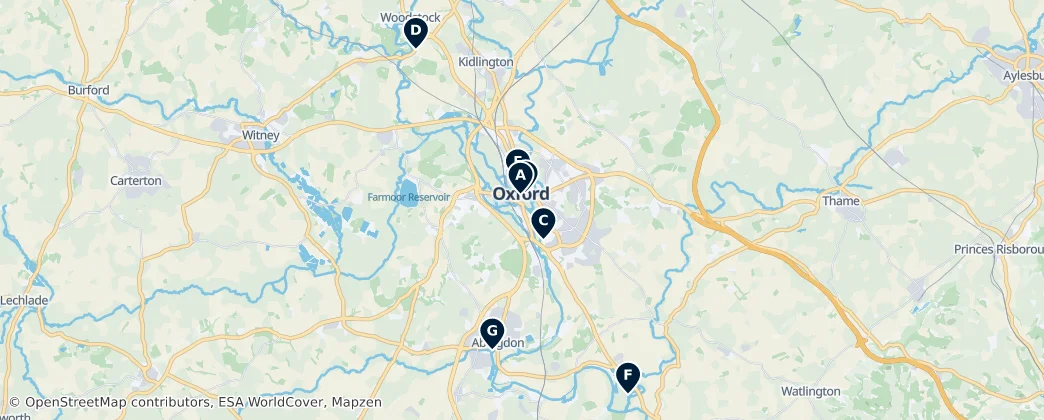 Map of Oxfordshire