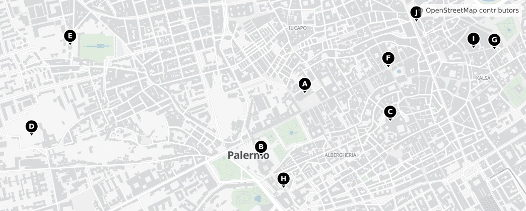 Map of Metropolitní město Palermo