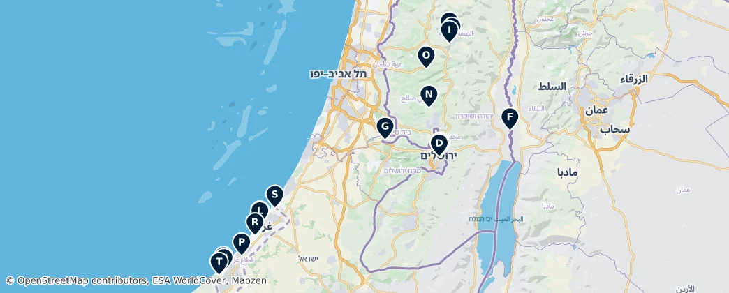 Map of Stát Palestina