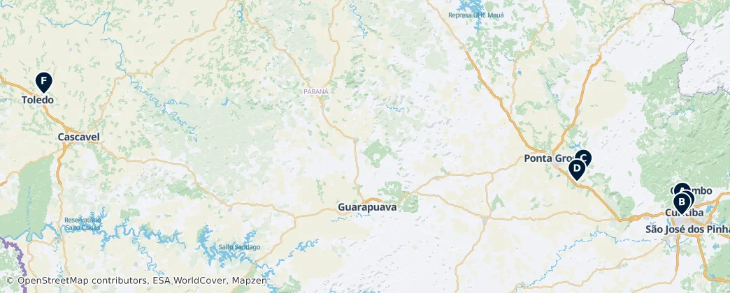 Map of Paraná
