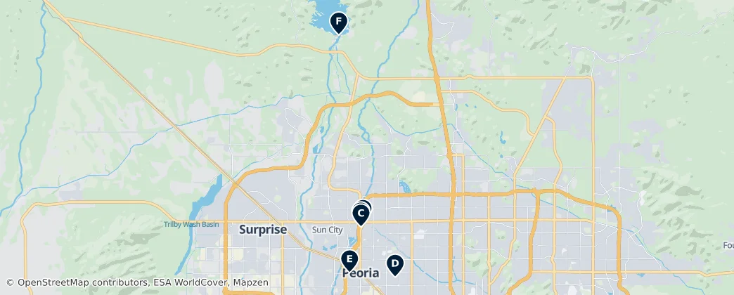 Map of Peoria