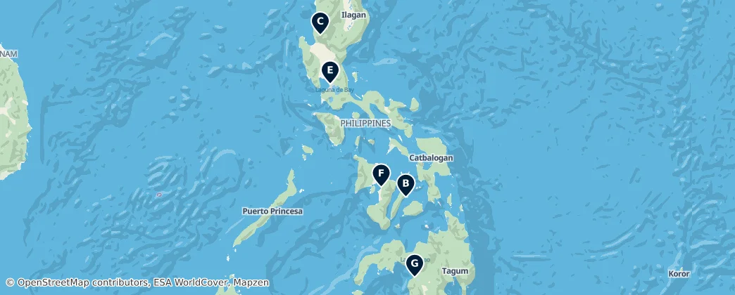 Map of Philippine Continental Shelf