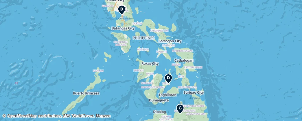Map of Philippine Continental Shelf