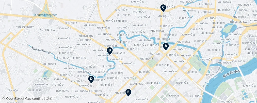 Map of Phu Nhuan District