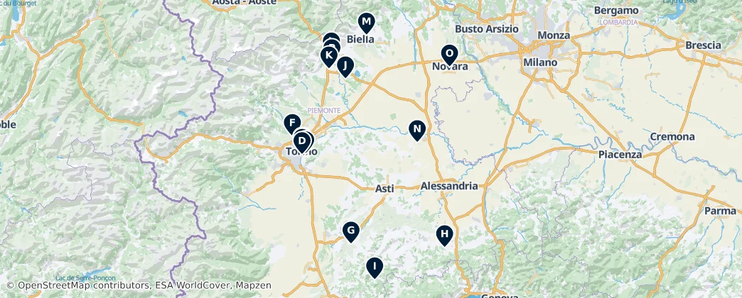 Map of Piemont