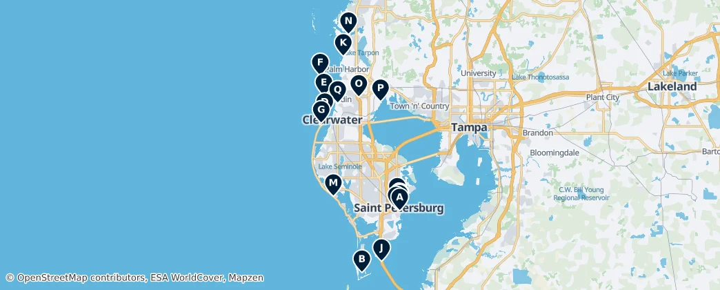 Map of Pinellas County