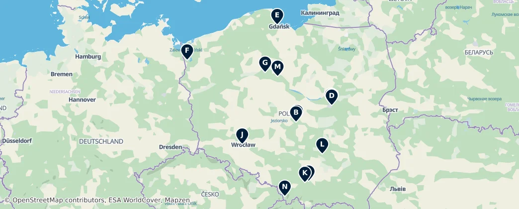 Map of Polsko
