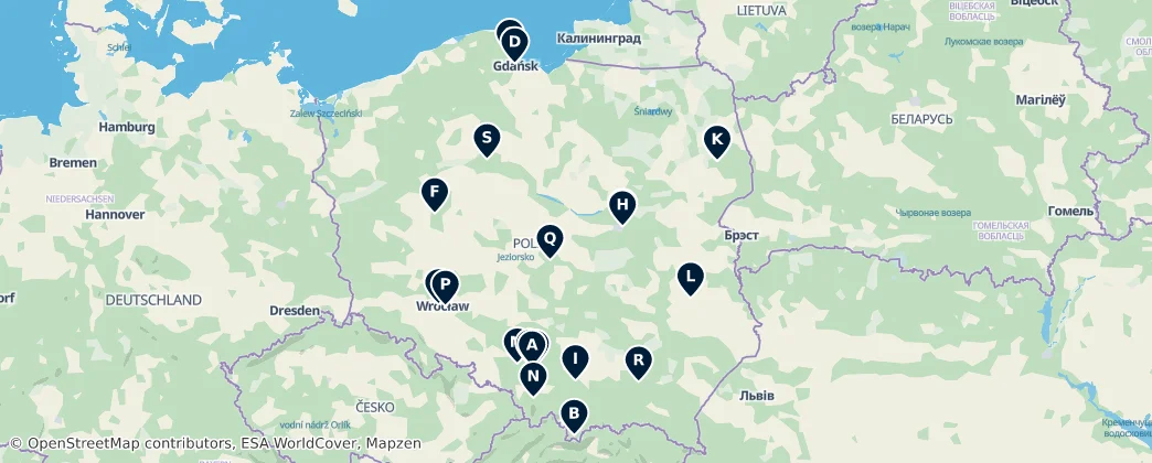 Map of Polsko