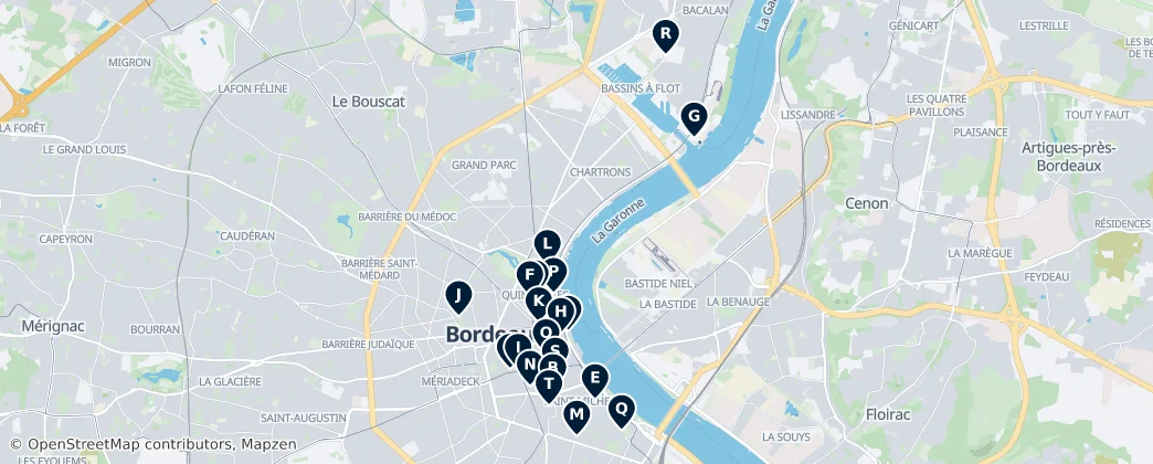 Map of Bordeaux, Port of the Moon