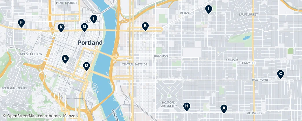Map of Portland